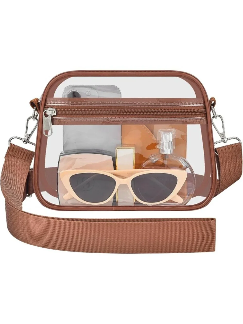 Stadium Approved Clear Bag for Events | Stylish Women's Top-Handle Handbag